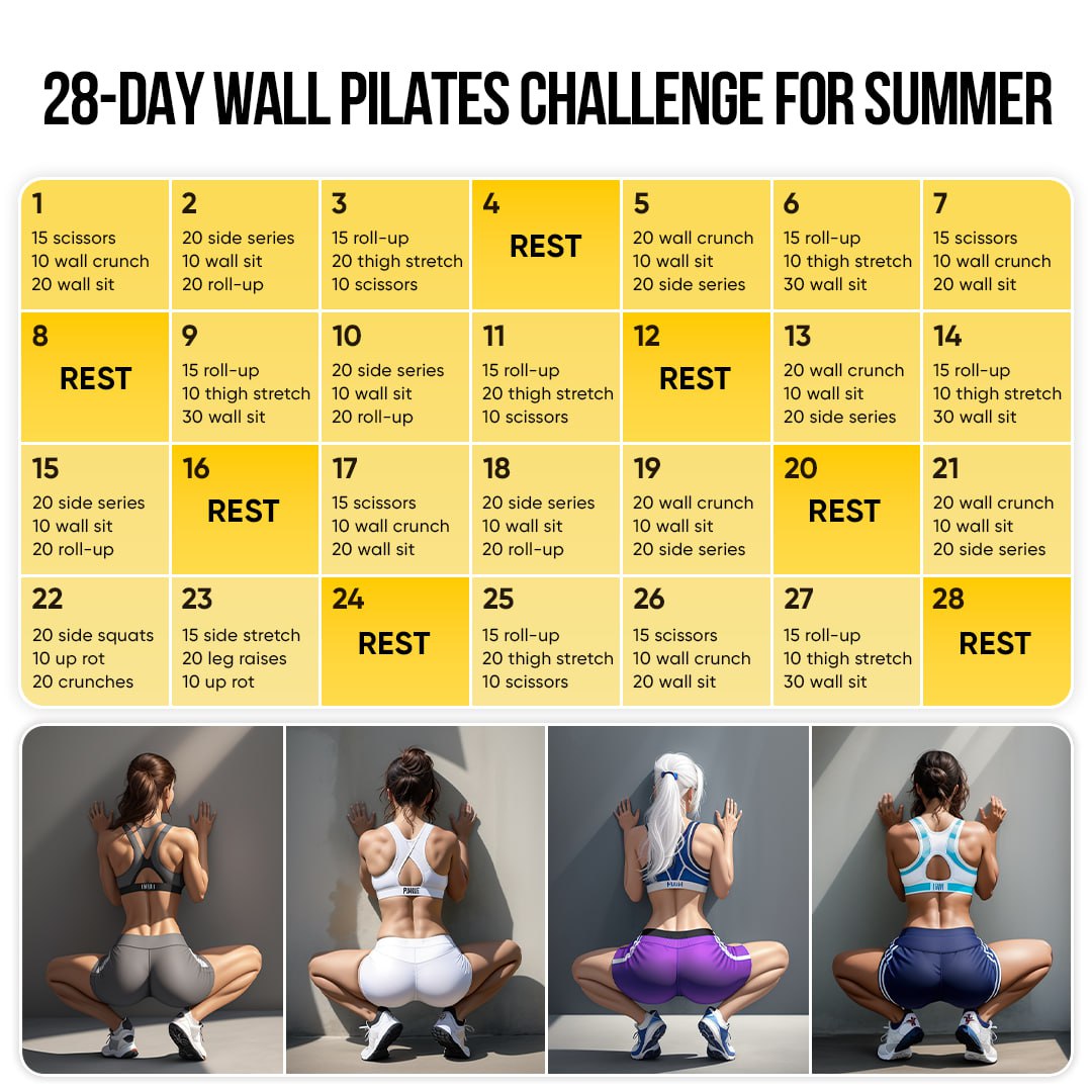 28 Day Wall Pilates Challange